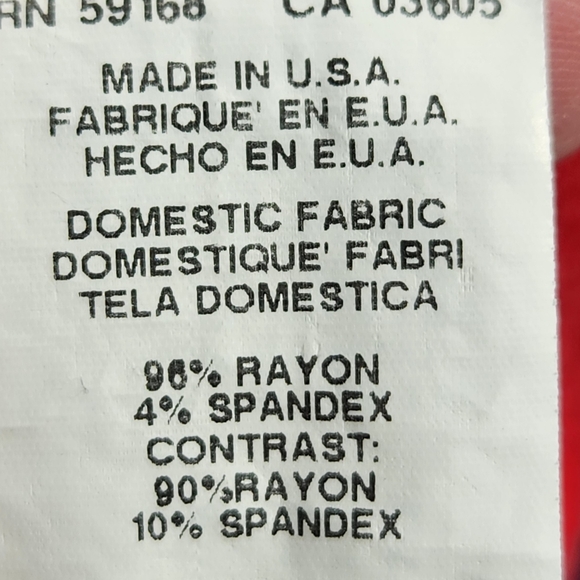 Wyatt Collection Red & Navy Striped Long Sleeve Top Size Large - Picture 7 of 9